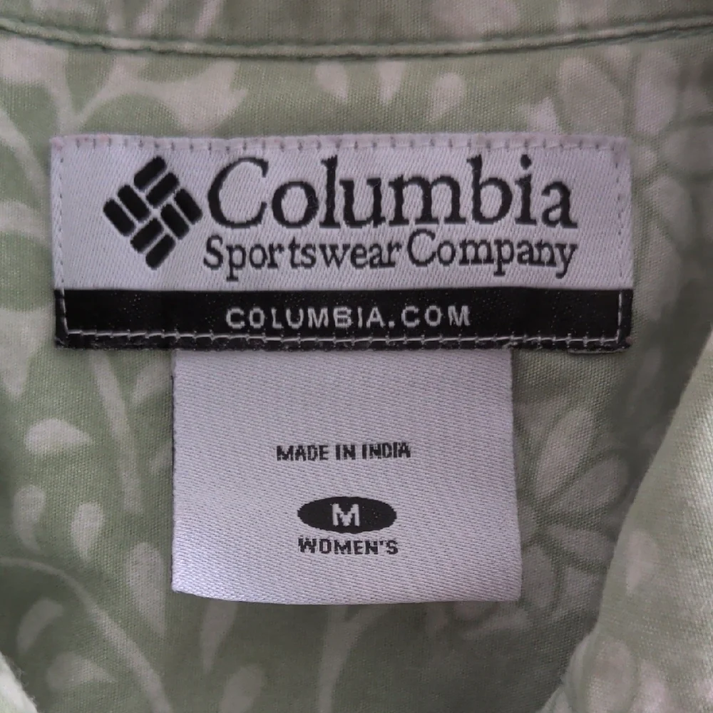 Columbia Olive Green Sleeveless Button Down Shirt - Picture 3 of 5